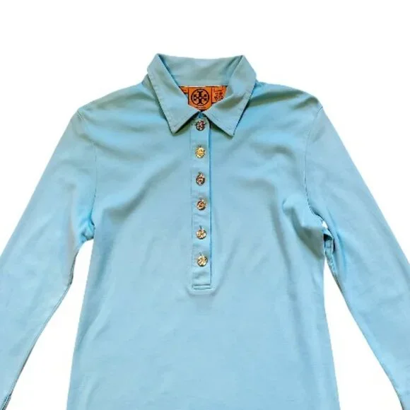 Tory Burch Light Blue Top Size L - Picture 2 of 5